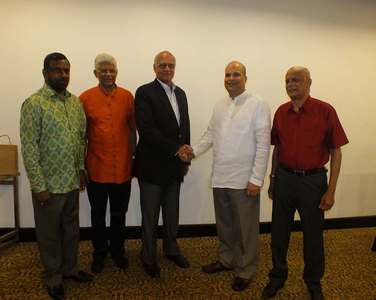 Amb Shivshanker Menon with Pathfinder Foundation team during the International Advisory Group (IAG) Meeting in 2019